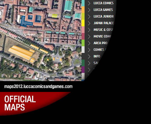 Mappe ufficiali di Lucca Comics & Games 2012